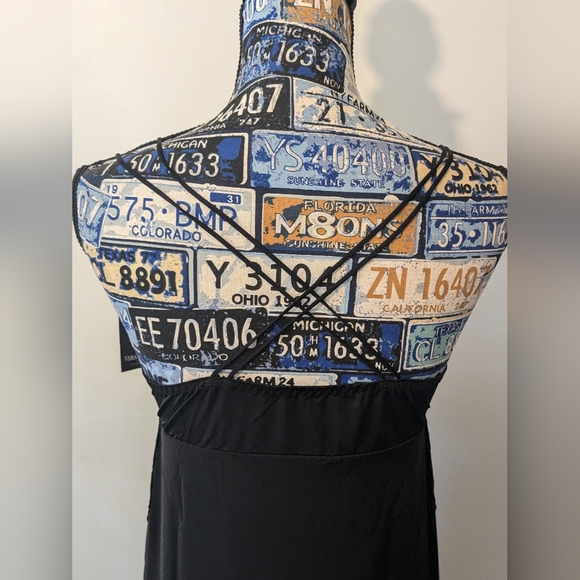 Vera Wang by Fidelia Black Satin Stretch Slip Lace Nightgown Dress NWT - Picture 4 of 8